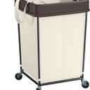 160L Laundry Basket with Wheels, 2 Section Large Rolling Laundry Hamper Bag with Wheels, Clothes Hamper Cart for Laundry, Bedroom, Bathroom and Dorm