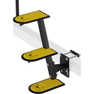 Boat Trailer Steps, 3-Step Heavy-Duty Design with Handrail and Anti-Slip Pad, Fits Tongues 2"4" Wide & 3"5" High, 500 lbs Capacity Boat Steps for Trailer