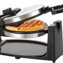 bella Classic Rotating Belgian Waffle Maker with Nonstick Plates, Removable Drip Tray, Adjustable Browning Control and Cool Touch Handles, Stainless Steel