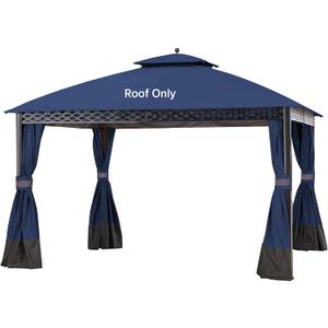 Replacement Cover for 10X12Ft Oakmont Gazebo L-GZ1188PST-A,Pinehurst Gazebo L-GZ1188PST, Navy Blue