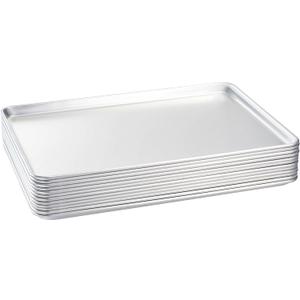 Tiger Chef 6 Pack Full Size Baking Sheet Pan Aluminum Commercial Pan for Oven Freezer Bakery Hotel Restaurant 18"  26"