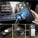 for iPhone 17 Pro Case Wallet Compatible with Magsafe, Black
