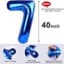 2 x Number 70 Balloons 40 Inch Navy Blue Balloons Decorations for Birthday Party, Engagement, Wedding, Celebrations, Graduations, Photo Shoot