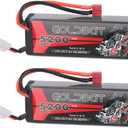 GOLDBAT LiPo Battery Pack Hard Case 5200mAh 2S 7.4V 50C RC Battery for RC Vehicle Hobby Models (2 Pack)