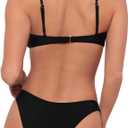 Sports Illustrated Women's Double Ring Bralette Bikini Top (Black, S)
