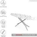 Encasa XO Ironing Board Cover and Pad 49"x18" Standard Size - Thick 3mm Felt Padded Iron Board Cover with Padding, Scorch & Stain Resistant Cotton, Heavy Duty Drawstring, Snug Fit - Black Arrow