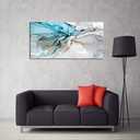DZL Art A73862 Framed Wall Art Colorful Abstract Painting Background Canvas Wall Art Print Painting for Wall Decor Home Decor, 48"L x 24"W