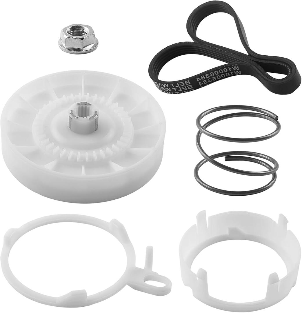 DFD W10721967 Washer Pulley Clutch Kit & W10006384 Drive Belt