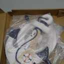 Meching 2 Pack 13" Nautical Beach Wooden Ship Wheel and 13" Wood Anchor with Rope Nautical Boat Steering Wheel Rudder Anchor Wall Decor Door Hanging Ornaments Beach Theme Home Wall Decoration