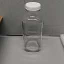 Encheng Vintage Water Bottles,Glass Drinking Bottles 16oz,Clear Beverage Bottle 500ml With Lids For Kombucha,Tea,Glass Bottles For Homemade Drinks,Travel Reusable Juicing Milk Bottle,20 Pack (White)