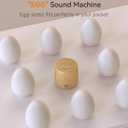 Dreamegg Portable White Noise Machine with Travel Case - Egg-Sized Sound Machine for Baby & Adult Sleep, 16 Soothing Sounds, 1000mAh Battery, Timer, Sound Machine for Baby Adults Home Gift, Wood
