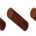 evory 3 Pack Wood Wall Hooks, Rustic Wooden Coat Hooks Wall Mount, Hat Hooks for Wall, Decorative Coat Rack Hangers for Hanging Clothes Towels Guitar Backpacks Purses