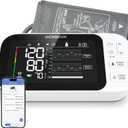 Blood Pressure Monitor for Home Use,Automatic Upper Arm Blood Pressure Machine with 2x250 readout,5.5 Inch Large LED Screen,Voice Guidance, Adjustable Large Cuff (8.7-16.5in)&Storage Box-Connect App