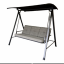 Kroger Onyx 3 Seat Cushioned Patio Swing 71.06"L x 22.64"W x 7.09"H