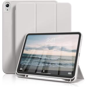 Case for iPad (A16) 11th Generation 11 Inch 2025 & iPad 10th Generation 10.9 Inch 2022 with Pencil Holder,Smart Slim Tri-fold Stand Cover Soft TPU Back,Support Touch ID & Auto Wake/Sleep (Gray)