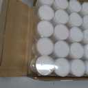 Home Lights Tealight Candles, Giant 100,200,300 Bulk Packs, White Unscented European Smokeless Clear Cup Tea Lights for Shabbat, Weddings, Christmas, Home Decorative- 100 Pack