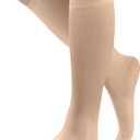 NEENCA 20-30 mmHg Compression Socks for Women, Medical Compression Socks for Circulation, Edema, Swelling, Varicose veins, DVT Prevention (Large, Skin)