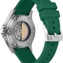 Kai Tian 18mm 20mm 22mm 24mm Curved Ends Silicone Watch Band, Premium Soft Silicone Adjustable Black Watch Bands Replacement Rubber Watch Strap for Women Men (Green)