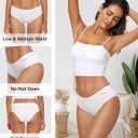 coskefy Womens Underwear Cotton Hipster Panties Soft Stretch Ladies Cheeky Bikini Briefs 4 Pack (White, M)