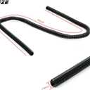 44" Flexible Heater Hose Kit Stainless Steel Universal Water Hoses Adapter Fits 5/8" 3/4" Necks, Heater Hose*2 (4 Chrome Caps,Black)