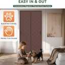 Magnetic Thermal Insulated Door Curtain, Fits 72'' x 80'' Doors(Curtain Size 74'' x 82''), Weatherproof Oxford with Cotton-Fill Insulation Door Cover for Winter, Keep Warm, Brown