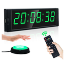 YZ Gym Timer Clock for Home Gym, Fitness Timer with Start/Stop Button, Interval Timer for Workout, Stopwatch/Countdown Timer with Remote, 12/24H Digital Wall Clock, Portable Home Gym Accessories