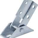 heneng 2 Pcs Adjustable Brace Fitting for 1-5/8" Strut Channel, Strut Hinged Base Bracket, 3/16" Thick