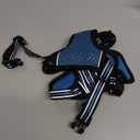 BARKBAY No Pull Dog Harness Large Reflective Dog Harness with Front Clip and Easy Control Handle for Walking Training Running with ID tag Pocket(Blue/Black,M)