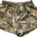 Women's Camo Shorts Athletic Sports Running Boxer Workout Sweat Shorts, Army Green Multi, 2XL