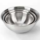 3-Set Stainless Steel Mixing Bowls Set (6.3"+7.1"+8.26"), Metal Bowl Sets with Measurement Marks, Dishwasher Safe & Stackable - Perfect for Baking, Salad Making, Meal Prep and Kitchen Use