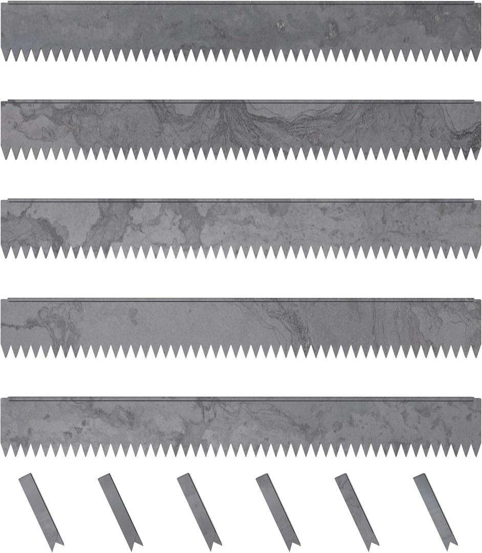 Hammer-in Landscape Edging - 48-inch Strips - 6-inch Depth 1/4-inch Rounded top COR-Ten Steel (5 Pack) (6-IN Tall)