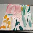 Yookeb Pink Green Flower Bathroom Shower Curtain 60W by 71H Inch Watercolor Botanical Spring Blush Cute Plant Polyester Fabric 12 Plastic Hooks Waterproof Decor