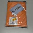 H.VERSAILTEX 100% Blackout Curtains for Bedroom Thermal Insulated Linen Textured Curtains Heat and Full Light Blocking Drapes Living Room Curtains 2 Panel Sets, Orange, 52x63 Inch