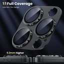 WSKEN for iPhone 16 Pro/iPhone 16 Pro Max Camera Lens Protector, [Military Grade Shatterproof] [Strong Adsorption] Metal Aluminum Alloy Tempered Glass Camera Screen Protector, Black Titanium