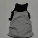 OQQ Women's 2 Piece Tank Tops Crew Neck Sleeveless Basic Stretch Casusal Yoga Crop Camis, M