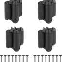 Heavy Duty Self Closing Gate Hinges with Safety Cap,Pool Gate Hinges with Alignment Legs No Rust and Adjustable Fence Hinges Kit for Outdoor Metal Gate,Vinyl Gates,Wood Gate,Black,2 Pack(4 Count)