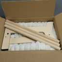 MEWOOFUN Cat Couch Bed, Pet Sofa for Indoor Cats Wooden Indoor Elevated Cat Beds with Removable Mattress Cover Suitable for Kitty, Puppy or Small Animal (Cream, Medium)