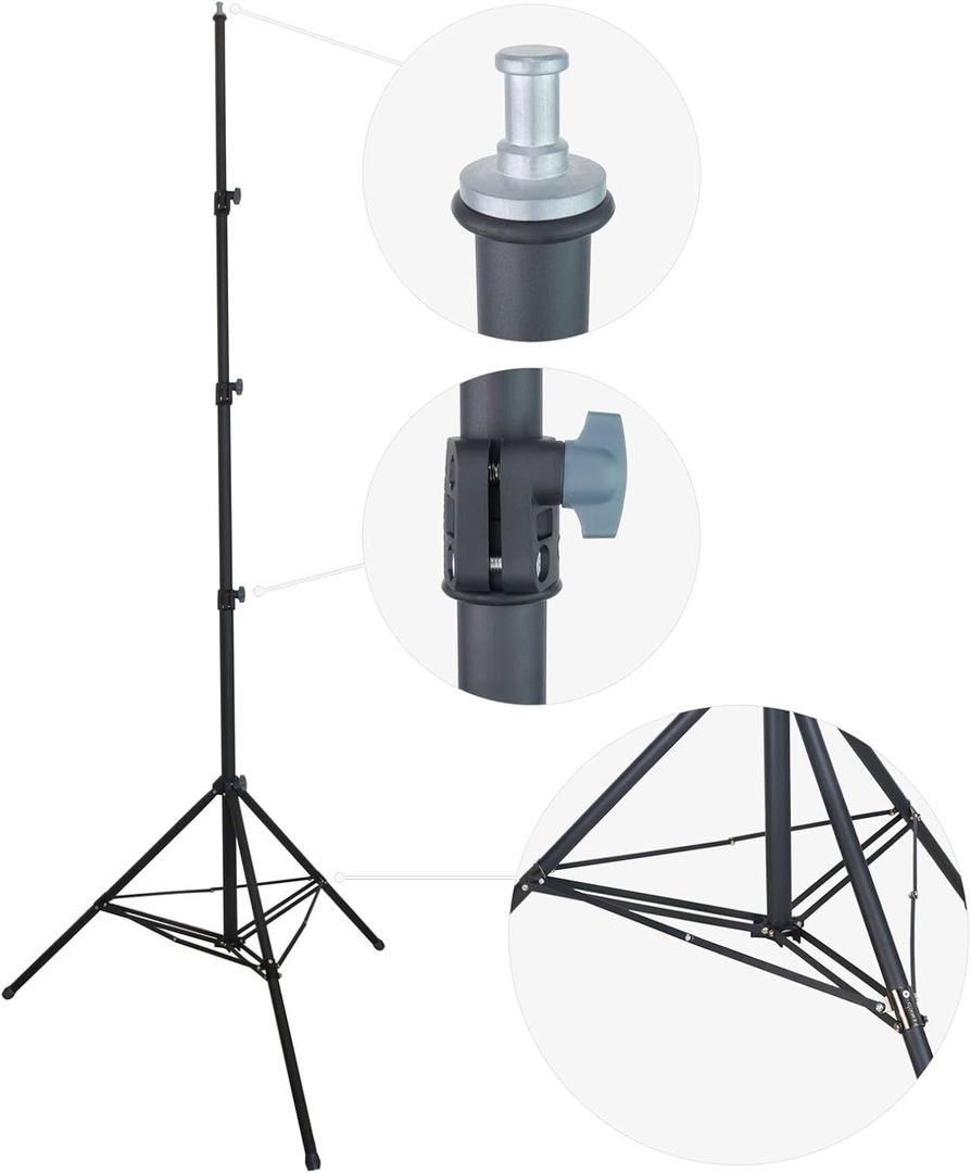 LINCO Lincostore LINCO Zenith 11 feet Heavy Duty Light Stand for Photography Studio Lighting Kit 89012H - Extra Supporting Rods