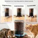 Automatic Cat Feeder for 3 Cats, 6L/25 Cup Cat Food Dispenser with Strong Anti-Jam System, Dual-Effect Desiccant, Smart WiFi App Control Pet Feeder, Automatic Dog Feeder with 10S Recorder