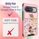 for Pixel 9 Pro/Pixel 9 Case - Women Girls Cute Phone Cover Girly Pretty Aesthetic Flower Floral Unique Design with Camera Cover and Ring Stand Funda for Pixel 9 Pro/Pixel 9