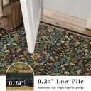 3x5 Black Brown Boho Floral Washable Rug,Soft Lightweight Low Pile Non-Shedding Carpet,Machine Washable Stain Resistant & Non-Slip for Entryway,Girls Bedroom,Kids Room,Living Room
