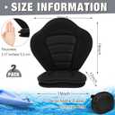Lewtemi Thicken Kayak Seat with Back Support Canoe Paddle Board Seat with Detachable Storage Bag Adjustable Sit on Top Paddleboard Cushion for Kayaking Canoeing Rafting