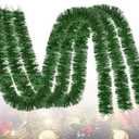 Christmas Garland - 54FT Christmas Garlands Set Artificial Green Plant Garland for Festival Wedding Party Hotel Shopping Mall Staircase Fireplace Decoration