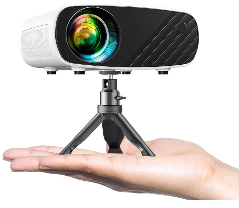 Mini Projector, ELEPHAS Portable Projector for iPhone, 7000L with Synchronize Smartphone Screen, Movie Projector with 1080P HD/200 Screen Support, Compatible with Android/iOS/TV Stick/HDMI/USB/SD