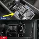 Car Accessories Fit for 2019 2020 2021 2022 2023 2024 2025 Mazda 3 Axela Interior Gear Shift Knob Console Media Panel Cover Trim (Carbon Fiber Style) Stainless Steel 1 PC