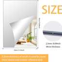 Acrylic Mirror Sheet for Wall, 15.7" x 19.6" x 2Pcs
Large Rectangular Mirror Tiles Frameless Wall Mounted Mirror Self-Adhesive Mirror Stickers for Vanity Bedroom Home Decor