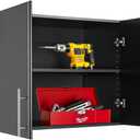 Prepac Elite 32 in. 2-Door Engineered Wood Stackable Wall Cabinet in Black