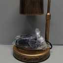 Vintage Industrial Candle Warmer Lamp for Home Decor - Height Adjustable with 2-6H Timer & Dimmer, Dimmable Wax Melt Warmer Compatible with Yankee Candle Jars (Antique Bronze, 50W 2 Bulbs, 110V)