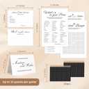 Bridal Shower Games-Heavy Cardstock,5 Fun Activities for 32 Guests, Includes Bingo,He Said She Said, Would She Rather,Whats in Your Purse,Advice and Wishes for The Mr and Mrs(Minimalist), Large