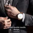 BEN NEVIS Watch, Mens Watch, Minimalist Fashion Simple Wrist Watch Analog Date with Leather Strap